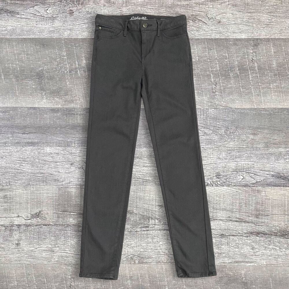 Eddie Bauer Grey Skinny Straight Fit Jean Womens 2 (28X30) Mid Rise Stretch